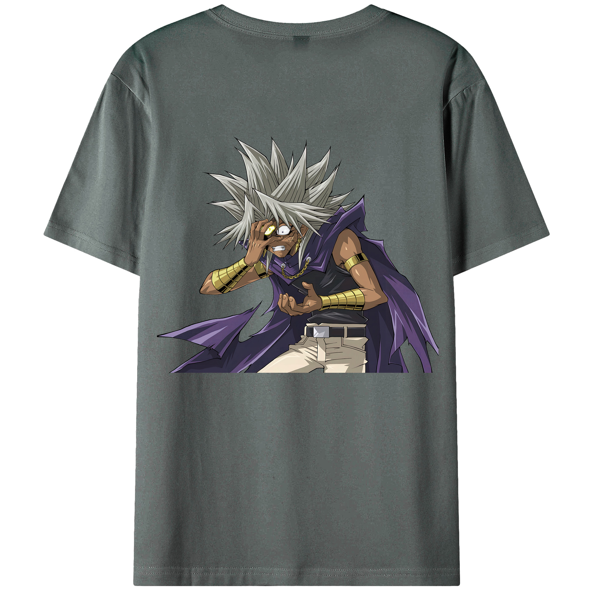 （画像用） 遊☆戯☆王 Yu-Gi-Oh! 綿100％ メンズ半袖Tシャツ（バックプリント） 通気性